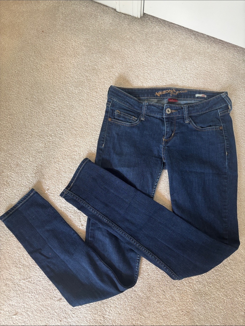 Arizona Jean Company Womens Dark Blue Skinny Jeans